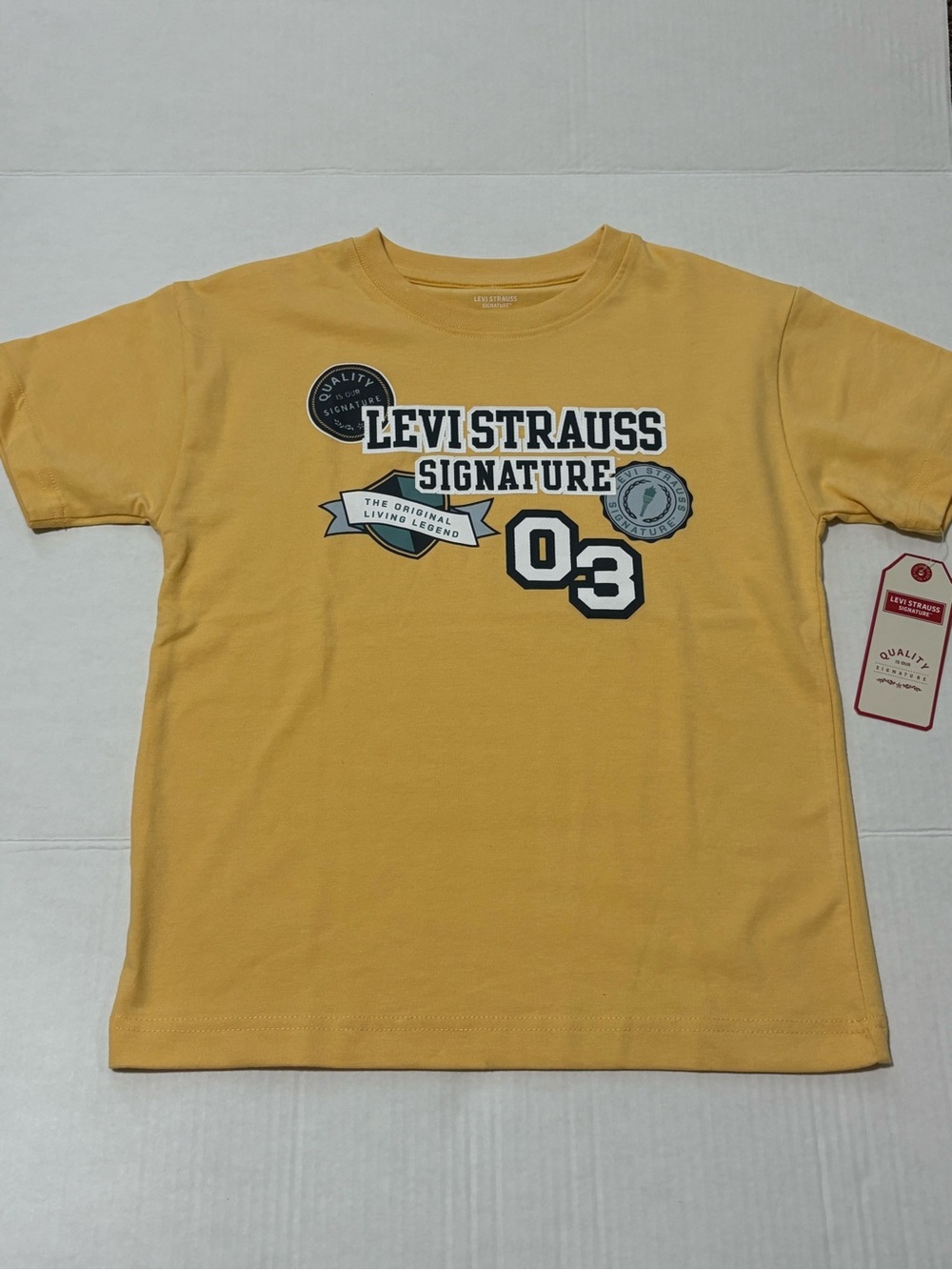 Levi Strauss Signature Kids Yellow Graphic Short Sleeve Tee